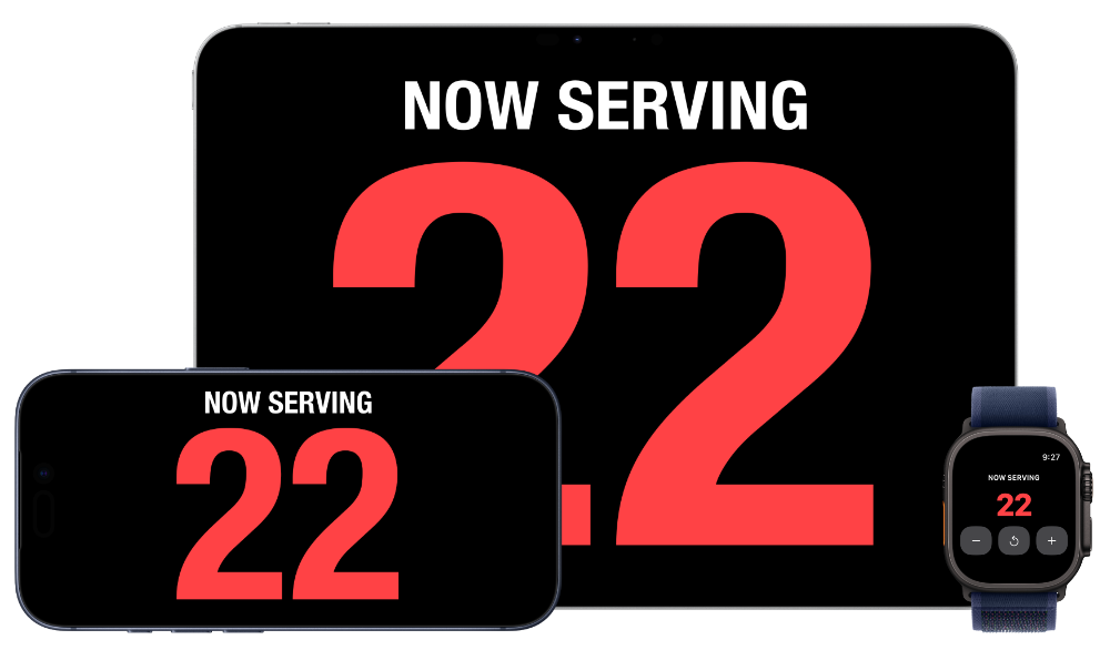 Now Serving on iPad, iPhone and Apple Watch